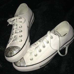 White Leather Converse